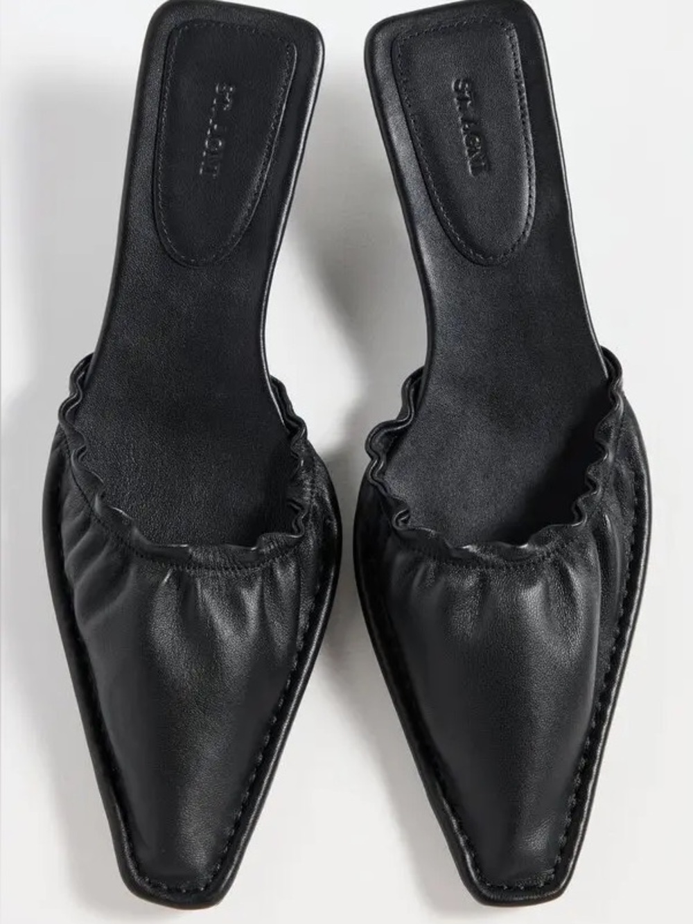St. Agni Gathered Kitten Heels in black - Picture 2 of 15